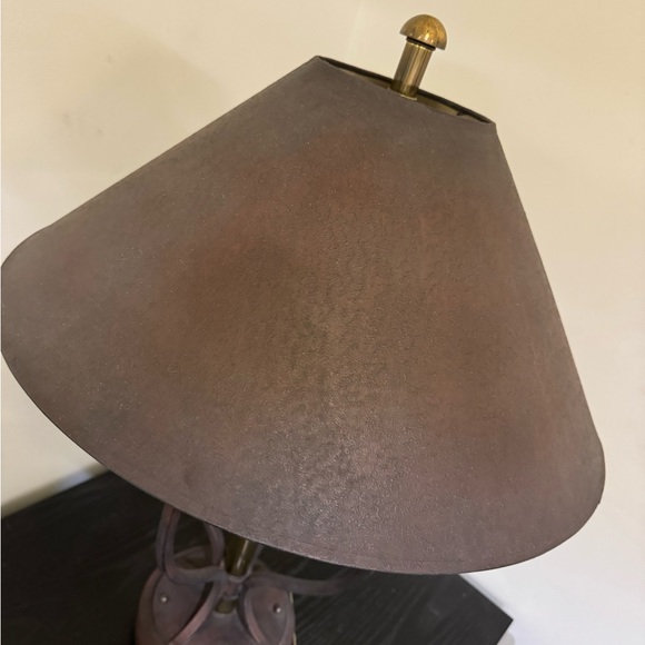 Hart Associates Mid Century Modern Brutalist Steel and Brass Lamp Postmoden - Picture 4 of 15